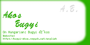 akos bugyi business card